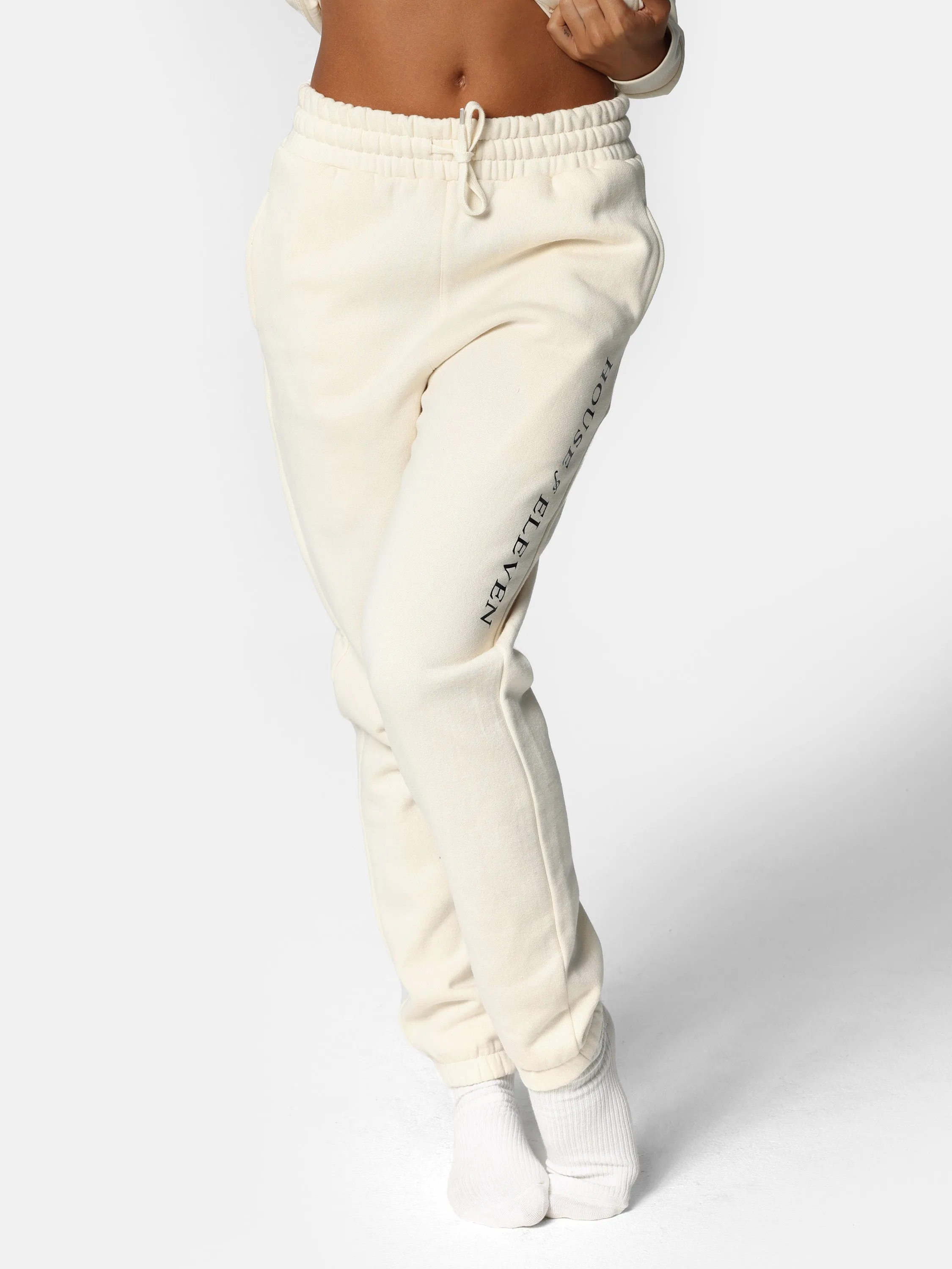 Beige HOF11 Side Logo Jogger
