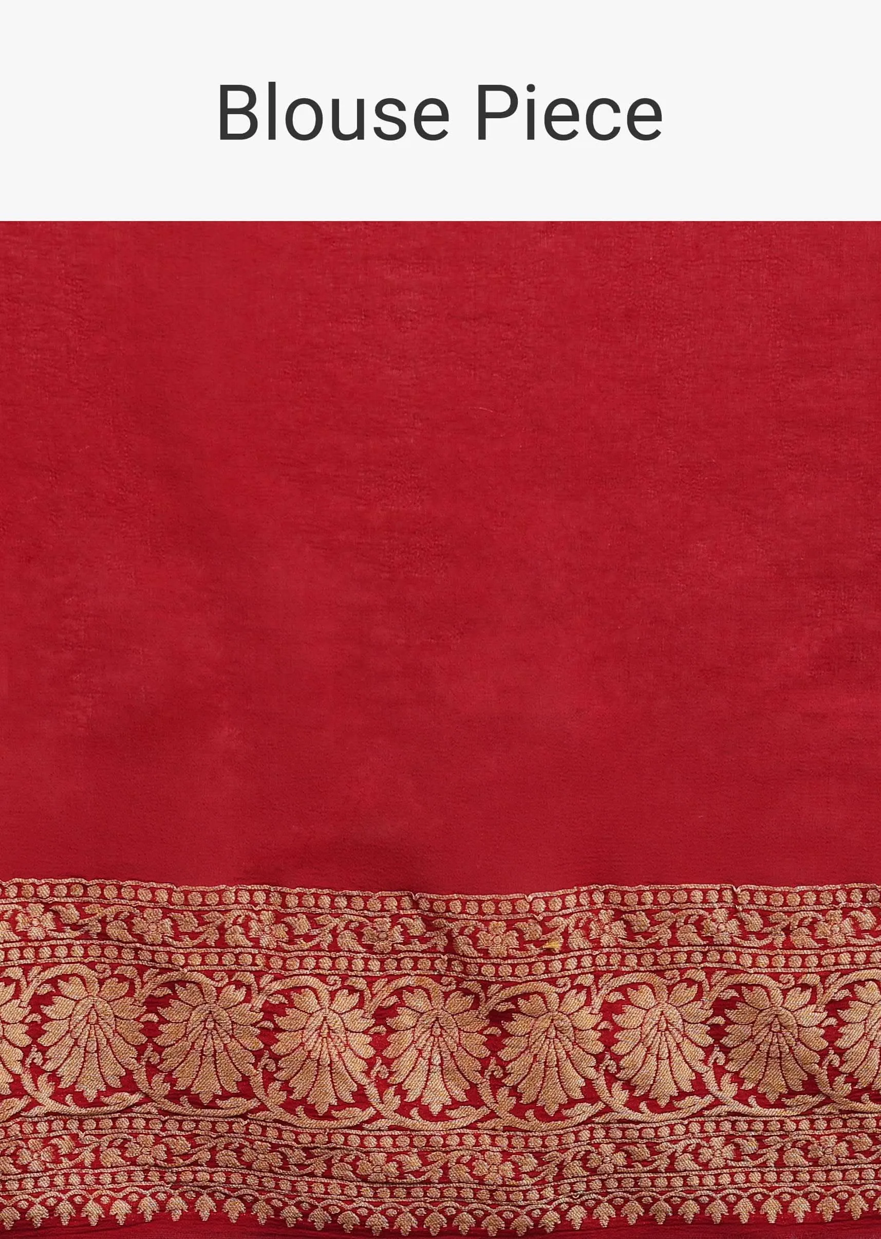 Cherry Red Traditional Style Saree In Georgette With Woven Jaal Work