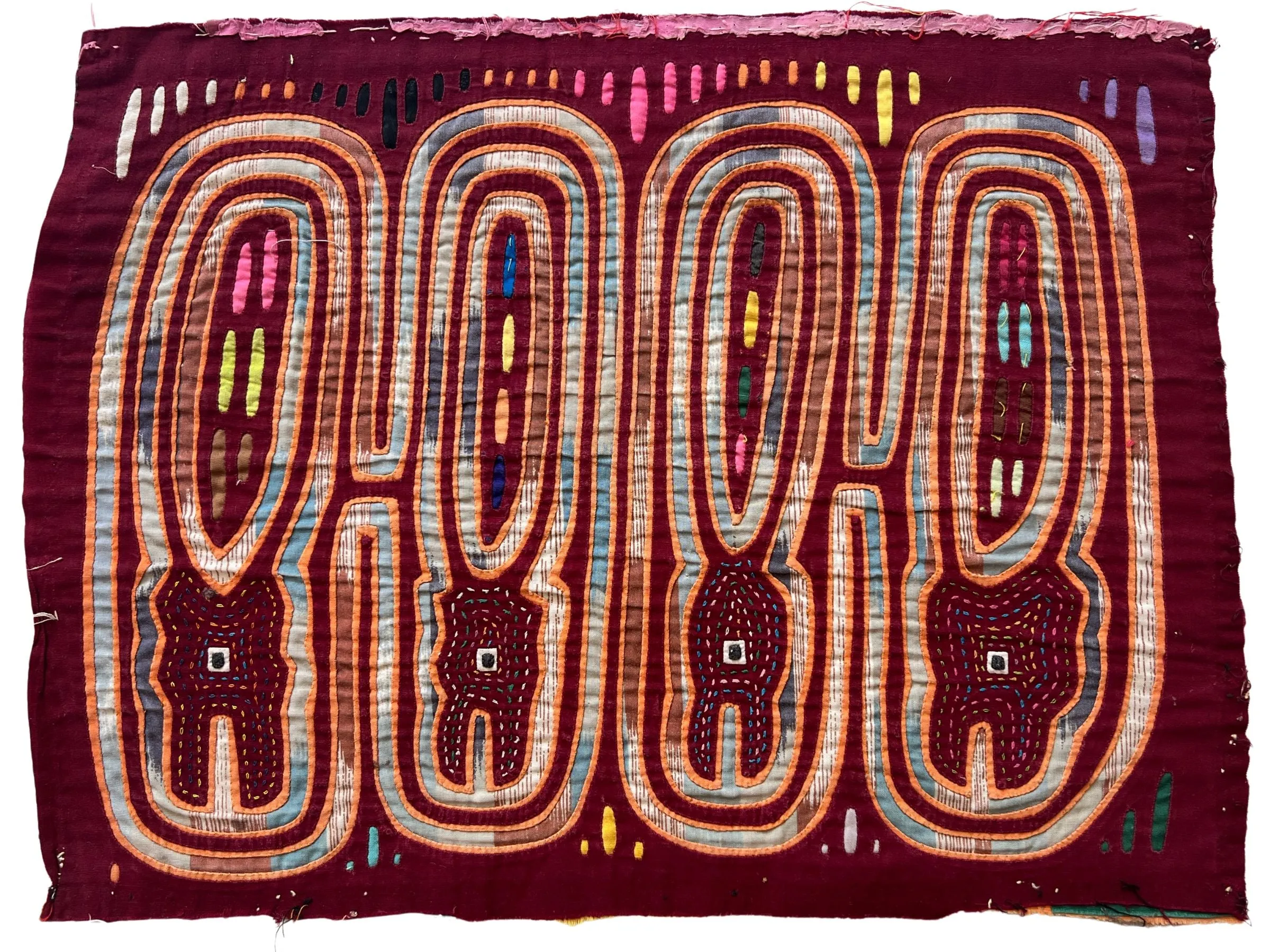 Crocodile Guna Mola Cloth - 1' x 1'4