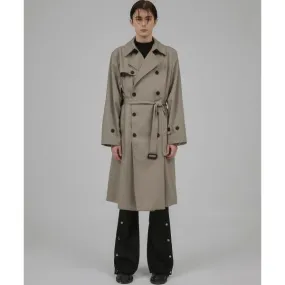 FLARE UP (フレアアップ)     Oversized Trench Coat - Greyish Beige (FL-012)
