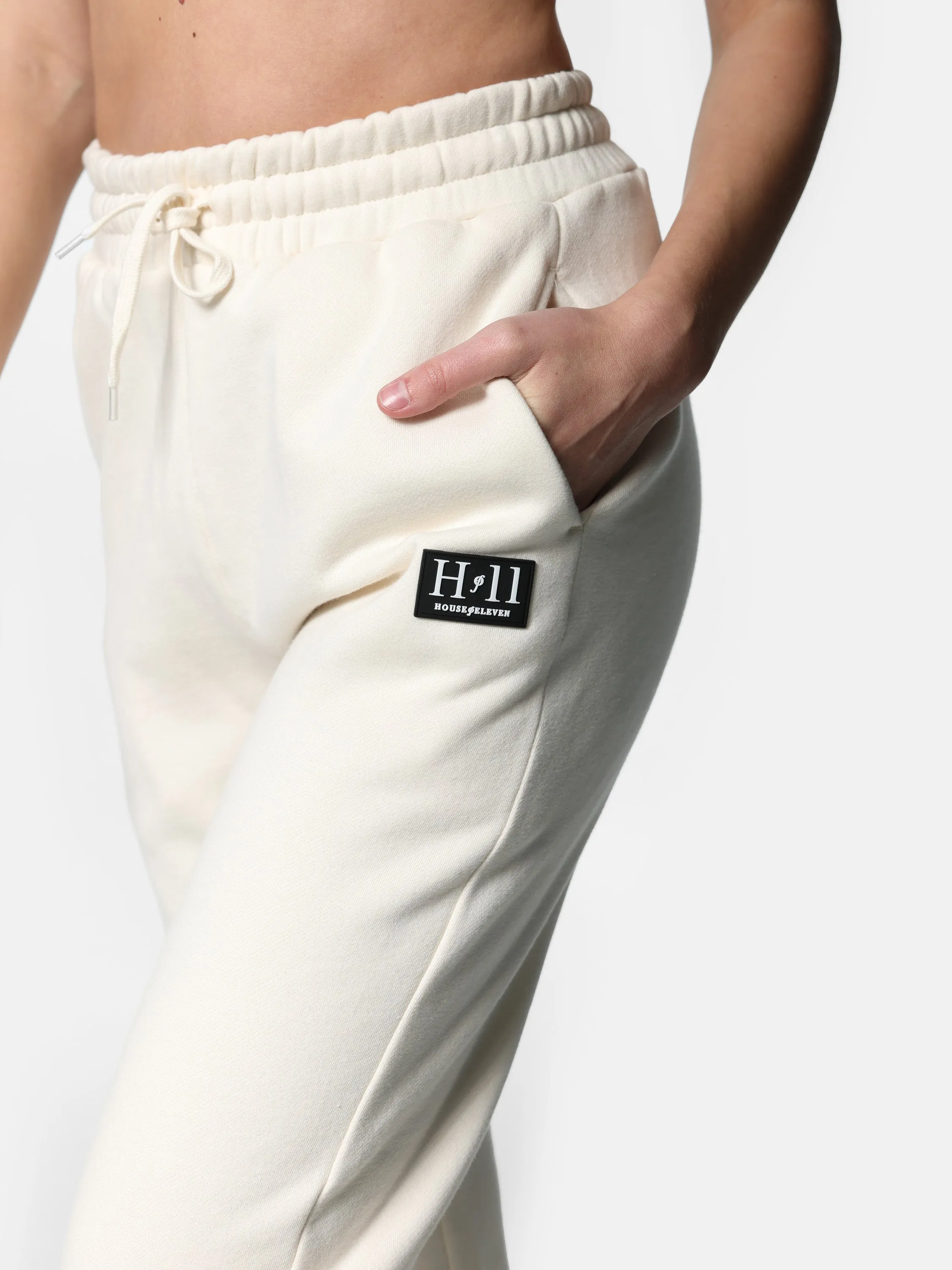 HOF11 Mini Logo Patch Beige Joggers