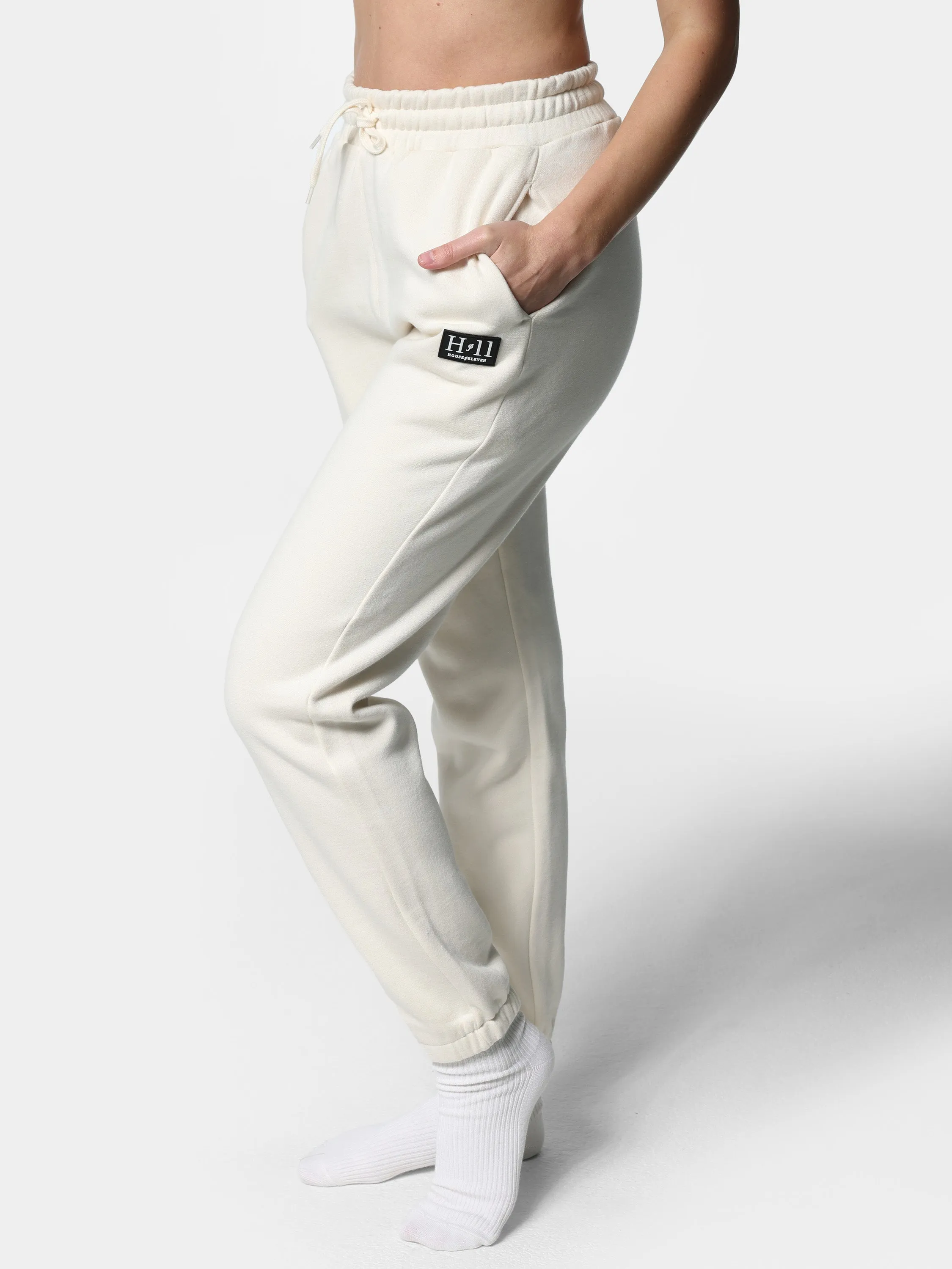 HOF11 Mini Logo Patch Beige Joggers