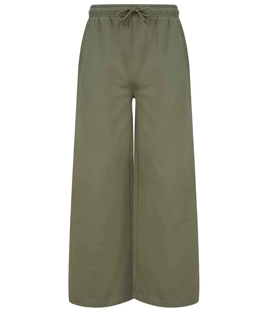 SF Clothing Ladies Sustainable Fashion Wide Leg Joggers | Khaki