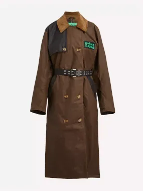 Waxed trench coat